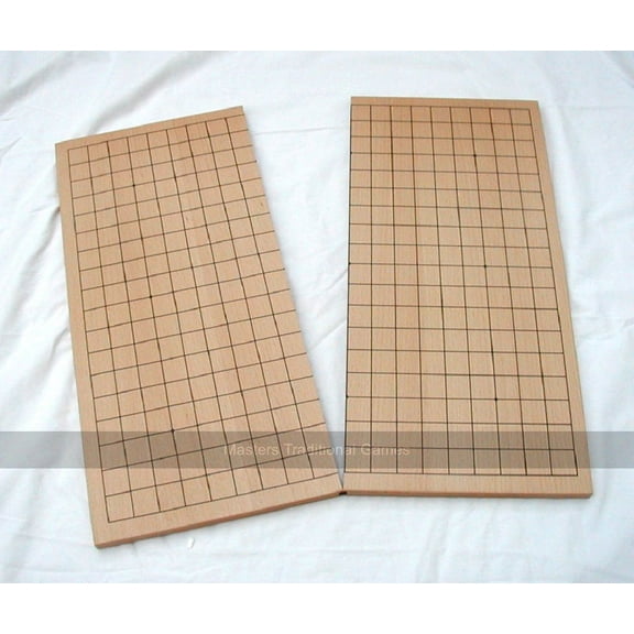 Dual-Side Wooden Go Board with Magnetic Join - 19 x 19 and 13 x 13 Layout