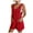 Red, variant on Njagoc3 Womens Solid Color Jumpsuit Shorts Breathable Cotton Blend Strapless Romper with Side Pockets Athletic Summer Outfit