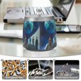 thumbnail image 6 of Yayeee Ashtray with Lid for Cigarette Smokeless Stainless Steel Home Ash Holder, Blue Planet, 6 of 7