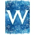 thumbnail image 3 of America Forever Winter Monogram Letter W Garden Flag Vertical Double Sided 12.5 x 18 inches Snowy Winter Holiday Seasonal Flags for Outdoor, Yard, Porch Decoration, Blue Background, Snowflake Flag, 3 of 7