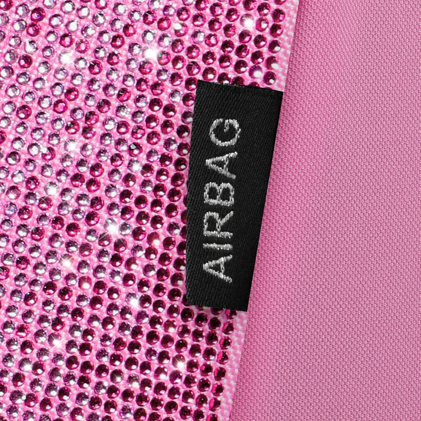 CAR GRAND Bling diamond leather automotive seat covers full set water proof shining glitter sparkly crystal rhinestone universal armrest fit girl woman lady pink