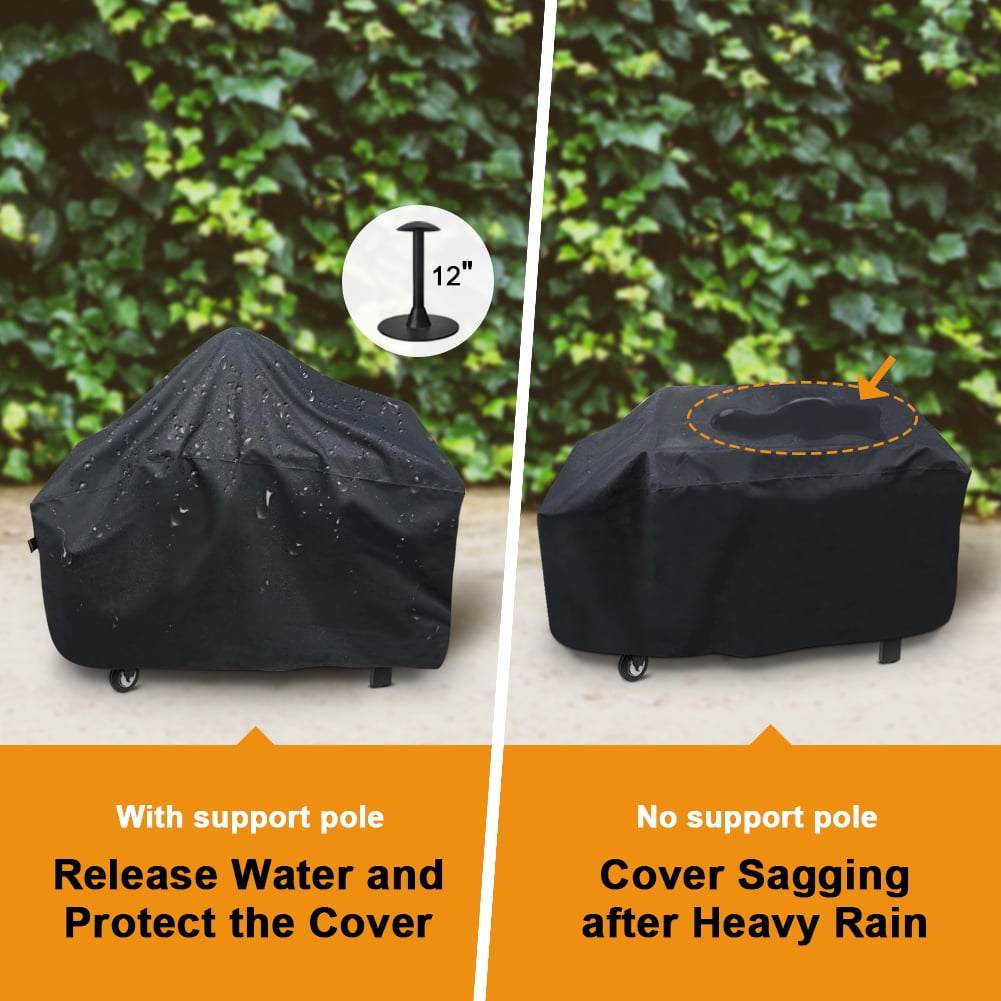 Uniflasy 36 Grill Cover for Blackstone Flat Top 4 Burner Griddle 600D Heavy Duty Waterproof Anti-UV BBQ Cover with Support Pole Come with Griddle Scraper 13 inch Stainless Steel Melting Dome Lid 