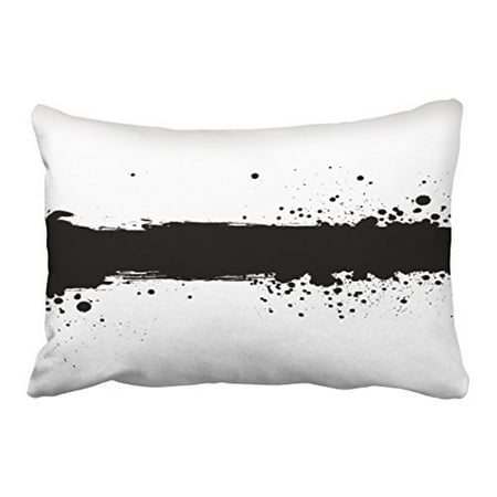 Winhome Retro Black Paint Splatter B W Polyester 20 X 30 Inch