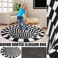 thumbnail image 1 of 100cm 3d Redonda Vortex Illusion Alfombra Antideslizante Sin Fondo Alfombra Piso Sala De Estar,11 Feliz Sencillez, 1 of 3