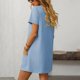 thumbnail image 5 of Vestido de Verano de Manga Larga, Encaje Suelto de Denim de Moda con Estampado Floral para Uso Casual Y Diario, 5 of 7