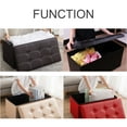 thumbnail image 6 of WEPSEN Folding Storage Ottoman Bench,Leather Footstool End of Bed Storage Bench Storage Chest,Foot Rest for Living Room,Bedroom Hallway Bench with Storage,Holds up to 330lb,30x15x15inches,Red, 6 of 13