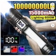thumbnail image 1 of 1000000LM Linterna LED Más Potente Recargable Tipo-c Linterna de Largo Alcance 6000M Luz Táctica para Pesca Caza, 1 of 9