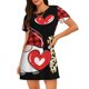 thumbnail image 1 of Balery Love Gnomes Camisón de manga corta con cuello redondo para mujer, cómodo y elegante., 1 of 6