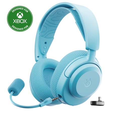 SteelSeries Arctis Nova 3X Wireless Multi-Platform Gaming Headset — Mobile App Control — 40 HR Battery — 2.4GHz/Bluetooth — Detachable Mic — Xbox, PS5, PC, Switch, Mobile — Aqua