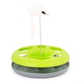 thumbnail image 1 of Juguete interactivo para gatos 2 en 1 con ratón, resorte giratorio y pelota, 1 of 5