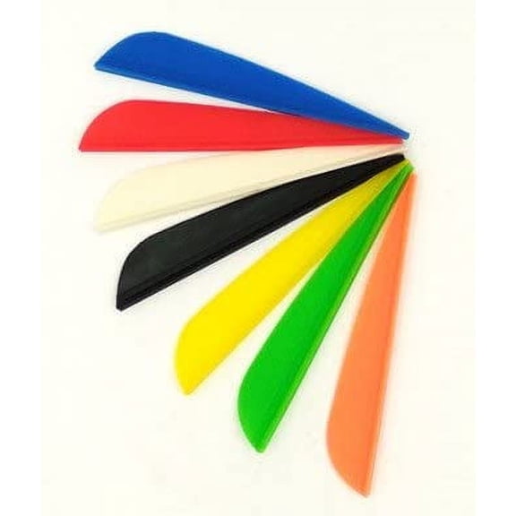GPP 100PK 3 inch Plastic Arrow Vane TPU Fletchings for DIY Arrow Archery Bow,White