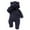 Navy A1, variant on Onesies for Girl Romper Hooded Fleece Long Sleeve Outfit with Zipper Girls One Piece Bodysuit Size 0M-12M
