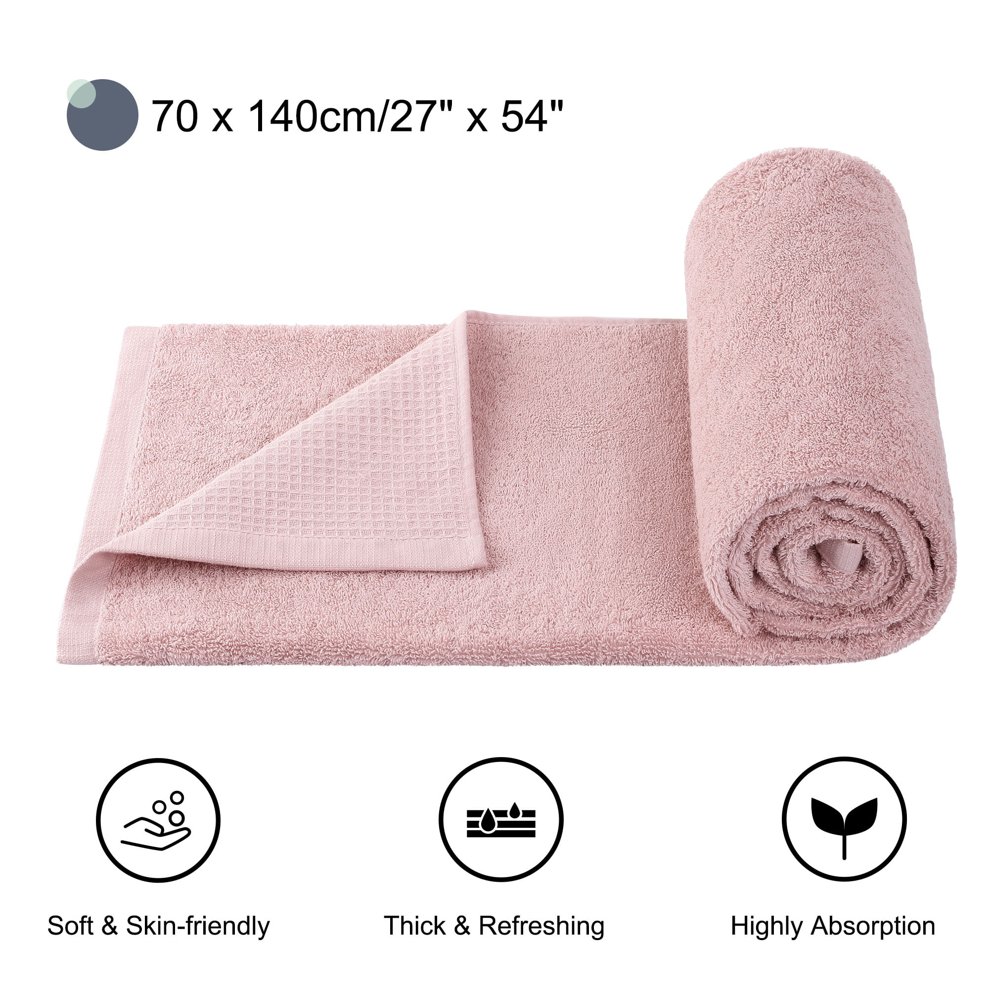 Hotel Balfour Collection Pink Waffle 100% Cotton 2 Bath 2 Hand Towels 4 Set  New