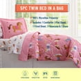 thumbnail image 3 of Wildkin Kids 5 Pc Twin Microfiber Bed in a Bag for Boys & Girls (Horses Pink), 3 of 9