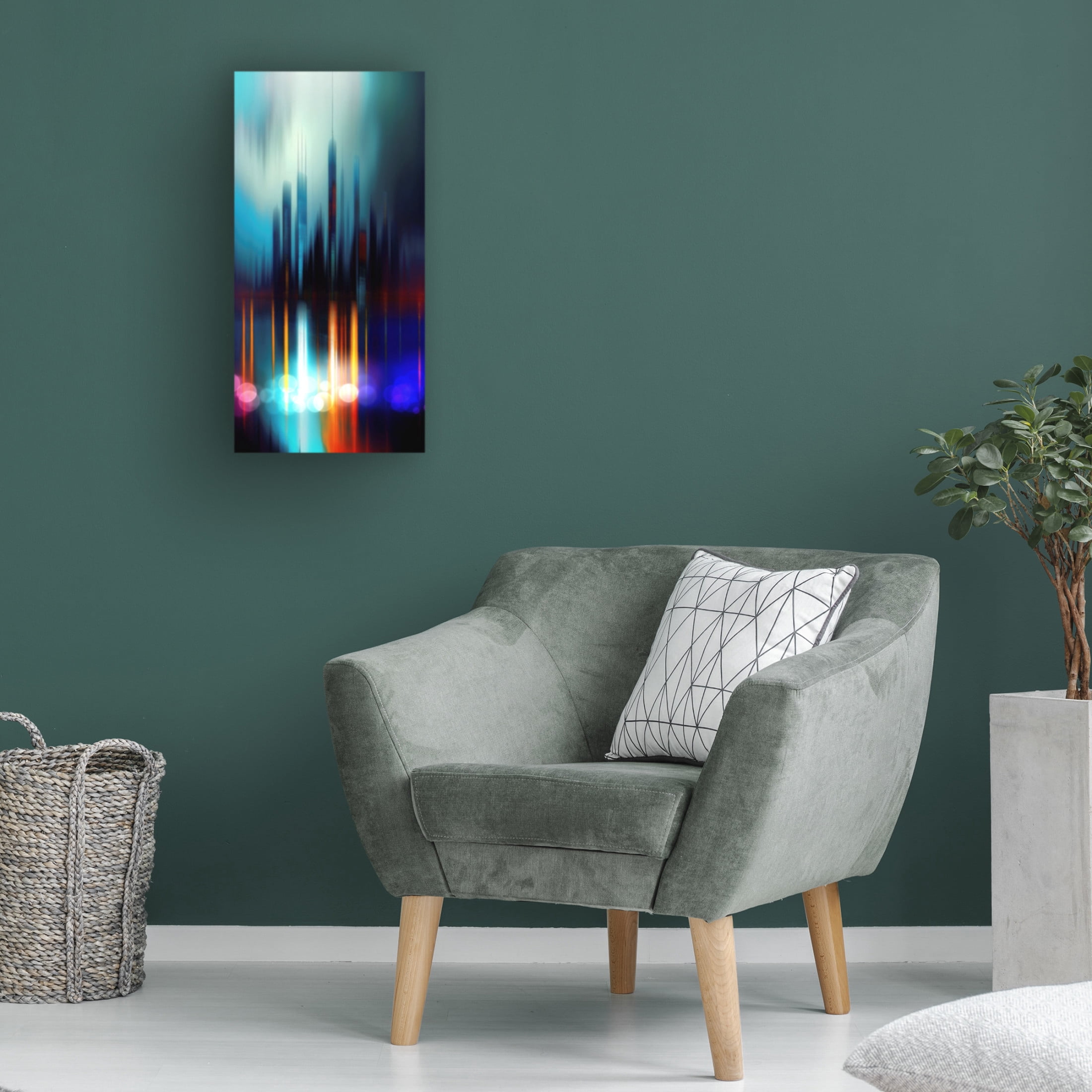 Canvas Wall Art - David Manlove 'Gotham Streak' Wall Art for Living Room, Bedroom, or Office Décor by Trademark Fine Art - 12 x 24 Inches
