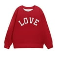 thumbnail image 6 of Bnwani Sweatshirt Girls Long Sleeve Sports Sweatshirt Cute Plain Letter Printed Pullover, 6 of 7