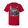 thumbnail image 3 of Cute Cat | Dean Russo Art Animal Lover Men's T-Shirt, Red, X-Large, 3 of 6