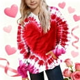 thumbnail image 2 of Lorytime Valentine Girls Hoodies Cute Kids Long Sleeve Sweatshirts Heart Tops with Pocket Fashionable Pullover, 2 of 6