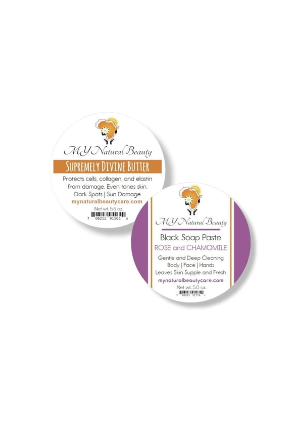 ALL-NATURAL Paste Soap and Scar Repair COMBO Set | ROSE and CHAMOMILE | Good for Dry and Sensitive Skin | Acne, Eczema, Rosacea | Face and Body Care | Hydrates, Heals and Protects Skin