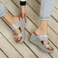 thumbnail image 5 of Clearance VerPetridure Women's Sandals Summer Casual Sandals Wear Lazy People Thick-Soled Casual Sandals Wedge Flip-Flop, 5 of 9