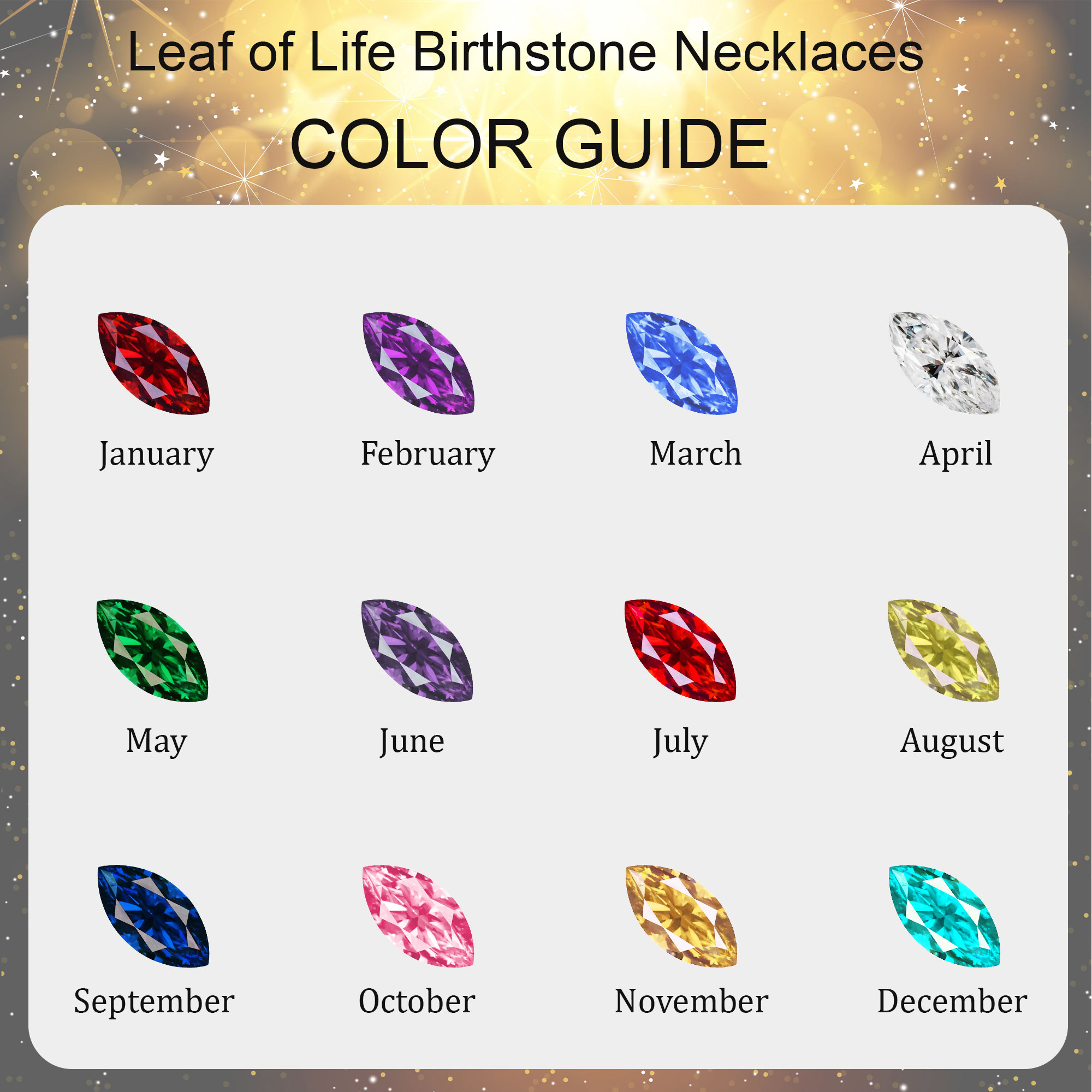 APSVO 925 Silver Plated Leaf Birthstone Necklace photo 3