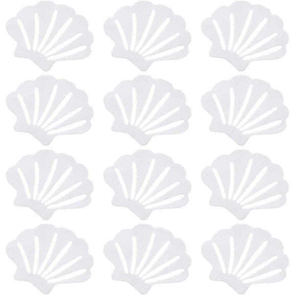 Non-Slip Bathtub Stickers: Sea Shell Shaped Safety Shower Treads, Adhesive Bathroom Floor Decal, Anti Slip Shower Strips