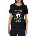 thumbnail image 5 of Cute Soccer Shirt For Girls Just A Girl Who Loves Soccer T-Shirt S, 5 of 6