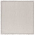 thumbnail image 2 of Safavieh Beach House Maryam Bordered Indoor/Outdoor Area Rug, Ivory/Light Gray, 6'7" x 6'7" Square, 2 of 6