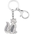 thumbnail image 5 of Llavero con diseño de zorro de dibujos animados de aleación esmaltada, bonito regalo de joyería para mujeres y niñas, bolso, 5 of 5