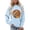 Light Blue [Womens Halloween Sweatshirts] [WenDA6070215], variant on Halloween Sweatshirt for Women Oversized Fashion Clothing Funny Skeleton Pumpkin Printed Long Sleeve Crewneck Fall Sweaters for Women Going Out Tops Beige, XXL