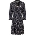thumbnail image 2 of SofiePJ, Women's, Printed Robe Set with Chemise and Shorts 3 PC Sleepwear Lounge Wear, Black Dot, M, 2 of 7
