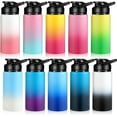 thumbnail image 2 of 10 Pack Aluminum Water Bottles Bulk 10 Colors Reusable Leak-Proof Lightweight Sport Bottles Set for Travel Team Camping Gym & Party Favors, 2 of 7