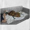 thumbnail image 6 of Turtle Soft Flannel Fleece Throw Blanket, Shell of Terrapin Animal with Motifs and Patterns, Cozy Plush for Indoor and Outdoor Use, 50" x 70", Multicolor, by Ambesonne, 6 of 6