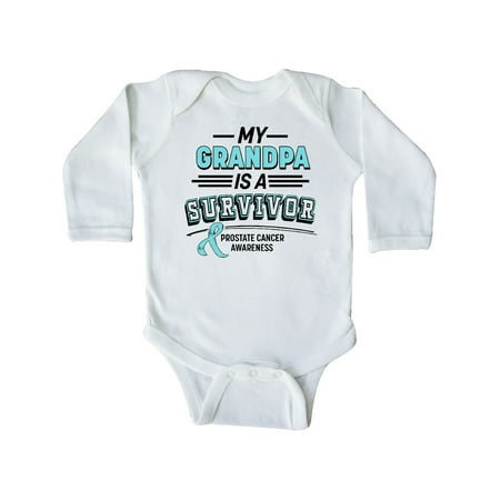 

Inktastic My Grandpa is a Survivor- Prostate Cancer Awareness Gift Baby Boy or Baby Girl Long Sleeve Bodysuit