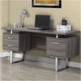 thumbnail image 2 of Bowery Hill 60" Hollow Core Home Office Desk in Dark Taupe, 2 of 6