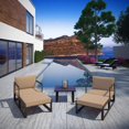 thumbnail image 6 of Fortuna 5 Piece Outdoor Patio Sectional Sofa Set , Brown Mocha, 6 of 6