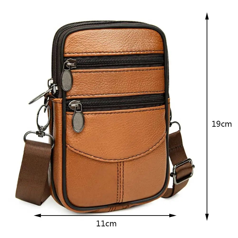 Men Shoulder Bags Cowhide Crossbody Bags Anti Theft Small Waist Pack Men s Cross Bag Messenger Bags for Men Outdoor Sports Bag