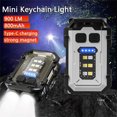 thumbnail image 1 of 900 LM LED Flashlight Porte-Clés USB Rechargeable Mini Flashlight Lumière de Travail Poche Nouvelle Arrivée, 1 of 4