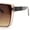 Peach - Brown, variant on Womens Rectangle Inset Lens Minimalist Fashion Plastic Sunglasses Tortoise - Brown
