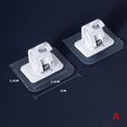 thumbnail image 1 of CNKOO 2Pcs Self Adhesive Adjustable Curtain Rod Holder Clamp Hooks Rod Bracket Rack, 1 of 4