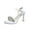 White, variant on Women High Heeled Shoes Peep Toe Strappy Cool Slender Heel Boots Dancing Baotou Sandals Lace Up Hollow Out Thin Heel Leather Boots White