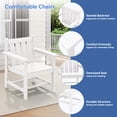 thumbnail image 4 of SERWALL 3 Piece Patio Furniture Set,HDPE Outdoor Bistro Set with Coffee Table and Chair for the Patio,White, 4 of 9