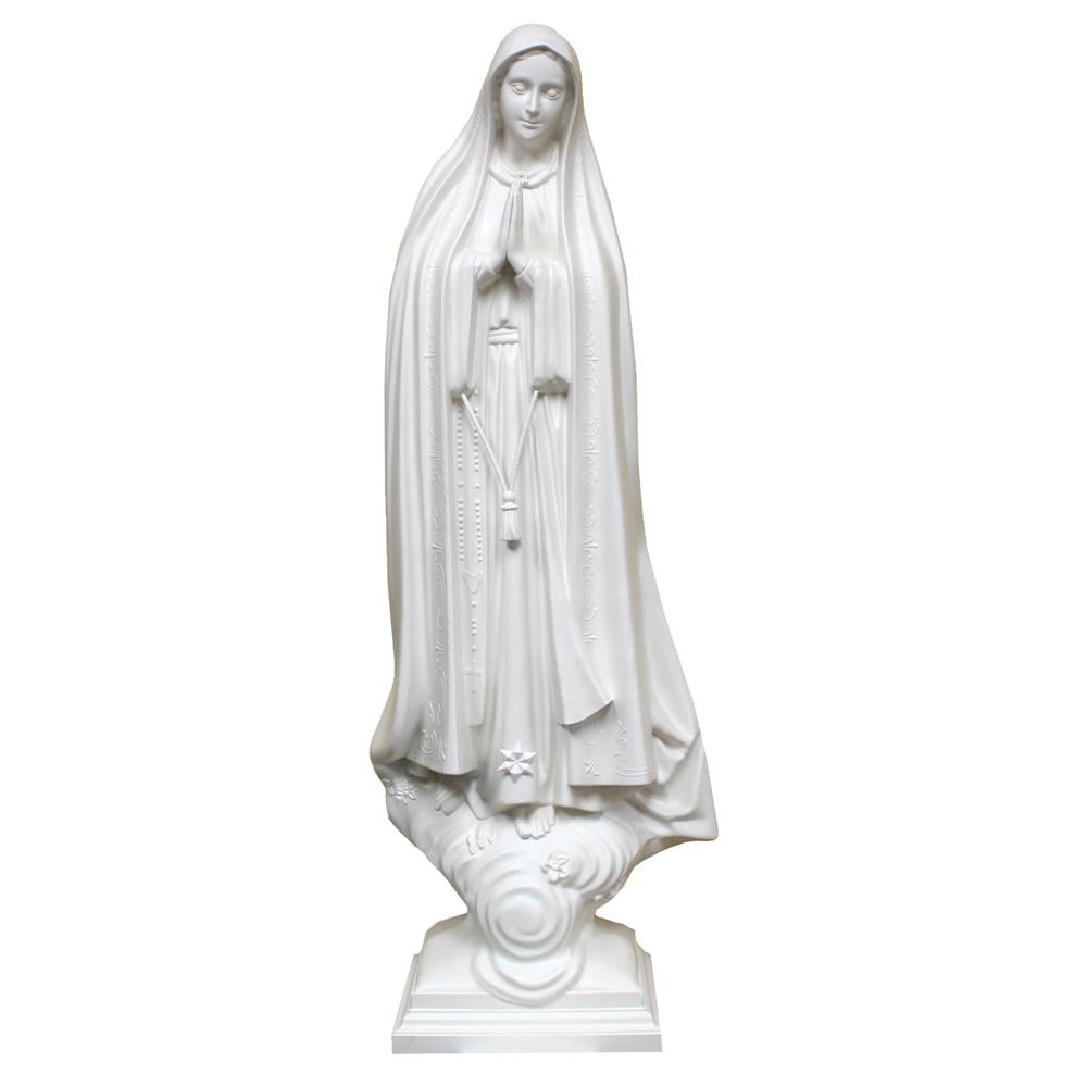 Blessed Virgin Mary Our Lady of Fatima White Statue Ornament Figurine Figure 