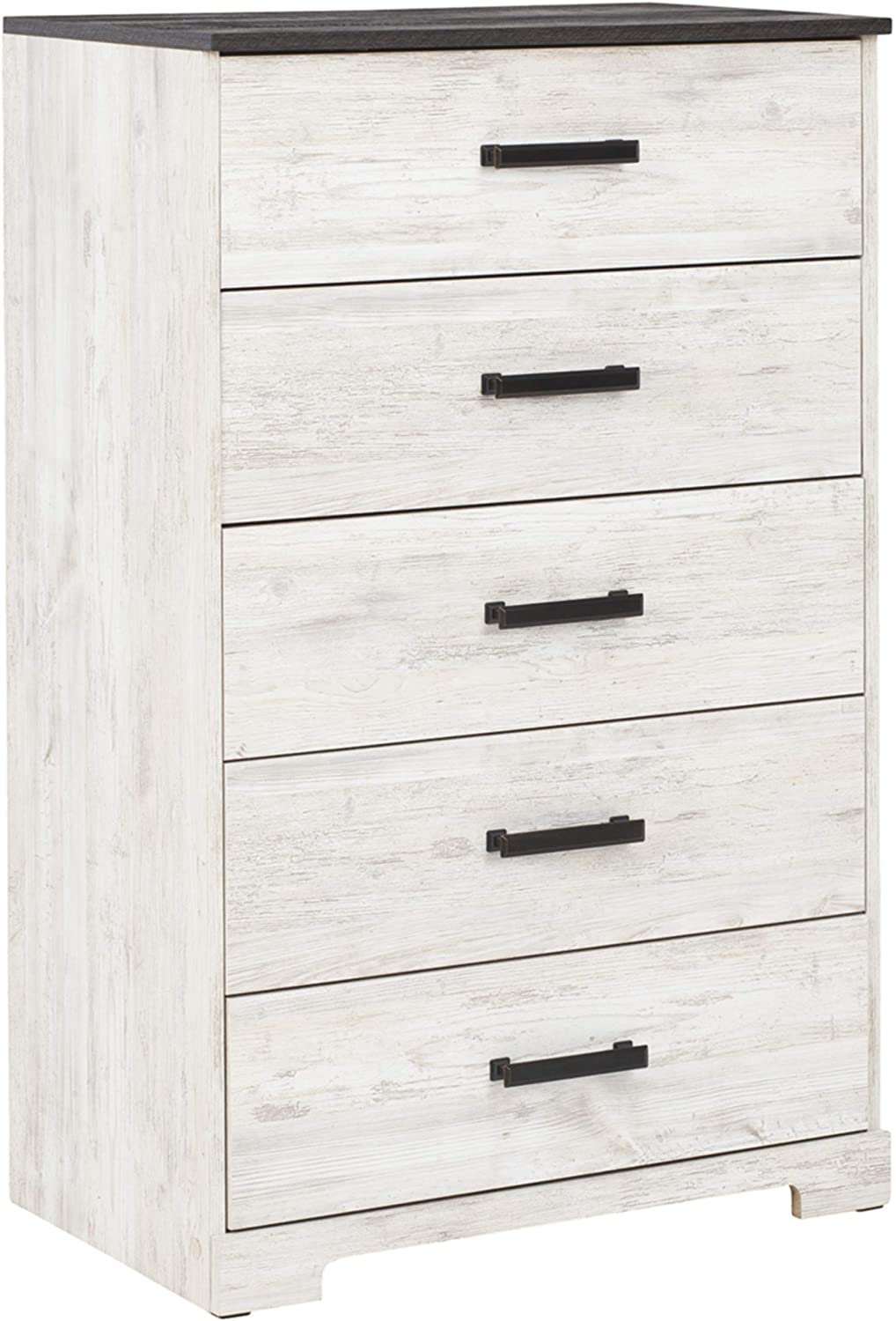 MORI Shawburn Modern Farmhouse 5 Drawer Chest of Drawers, TwoTone
