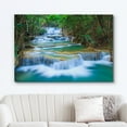 thumbnail image 2 of wall26 Canvas Print Wall Art Cascading Forest Waterfall Landscape Nature Wilderness Photography Modern Art Rustic Scenic Colorful Multicolor for Living Room, Bedroom, Office - 16"x24", 2 of 5