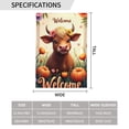 thumbnail image 3 of Welcome Fall Garden Flags For Outside, 12X18 Inch Double Sided Burlap Floral Highland Cow Thanksgiving Autumn Garden Flag For Farmhouse Yard Outdoor Decoration, 3 of 9