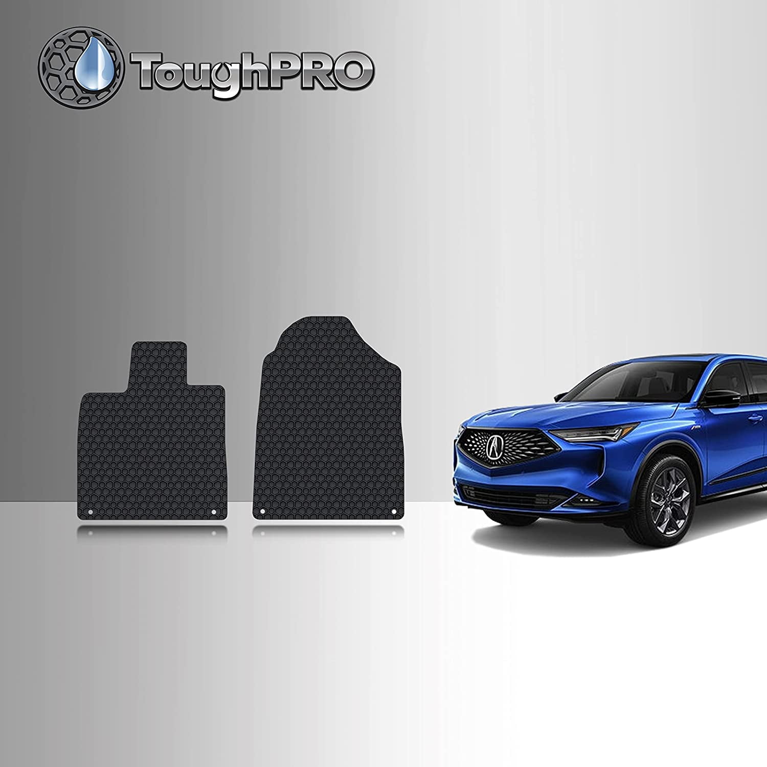 ToughPRO Two Front Mats Compatible with ACURA MDX All Weather Heavy Duty (Made in USA