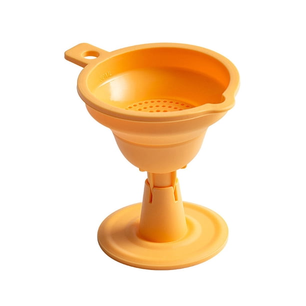 Toystoory Embudos plegables de silicona, herramientas de cocina, embudo plegable accesorio de cocina Cocina y Comedor Amarillo