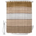 thumbnail image 2 of Brown Wood Grain Waterproof Fabric Shower Curtain,Country Retro Wooden Plank Farmhouse Waterproof Fabric Shower Curtain for Bathroom Curtains Bathtubs Shower Curtains with 12 Hooks Standard 72x72, 2 of 8