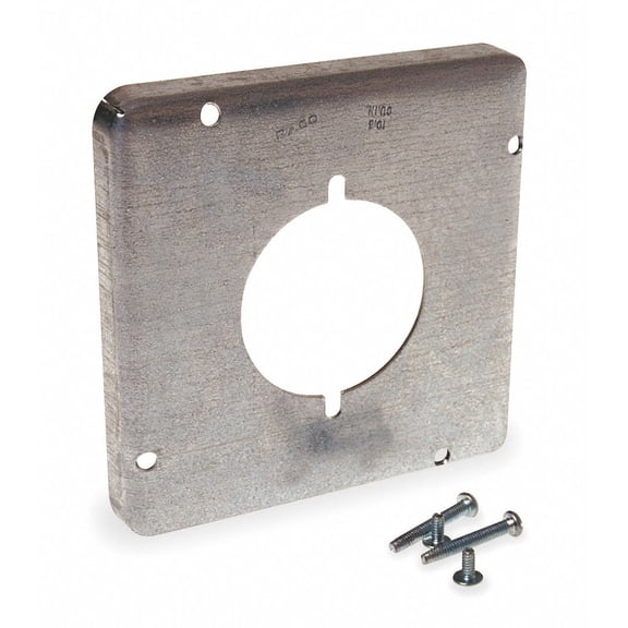 RACO Galvanized Steel Electrical Box Cover Square 1 Gang - 4-3/4 In. Width